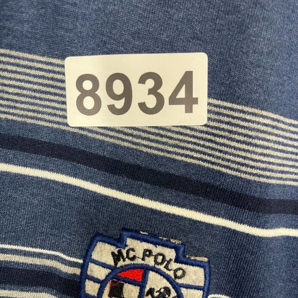Monte Carlo Polo Club Pullover Sweater Mens M‎ Blue Striped Pocket Mock Neck NWT - Picture 13 of 13